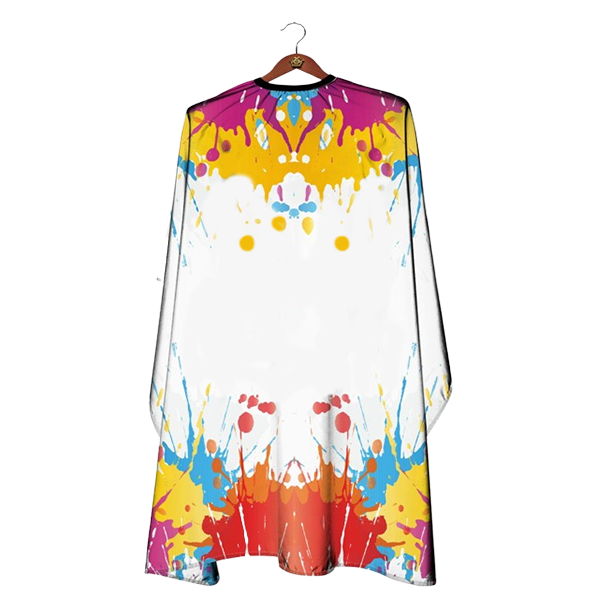 KUATEK CAPA PSICODÉLICA  BLANCA CON PARCHES ROSA, AMARILLA, AZUL, ROJA Y NARANJA