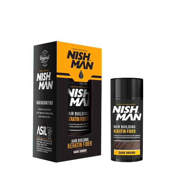 NISHMAN FIBRA CAPILAR CON KERATINA CASTAÑO OSCURO 21 gr