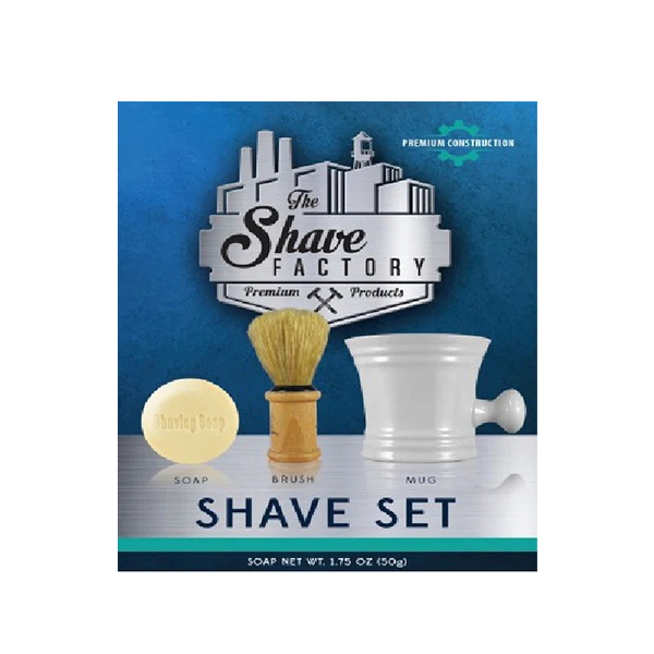 TSF SHAVING MUGSET WHITE MUG( TAZA DE AFEITADO CERAMICA + BROCHA)