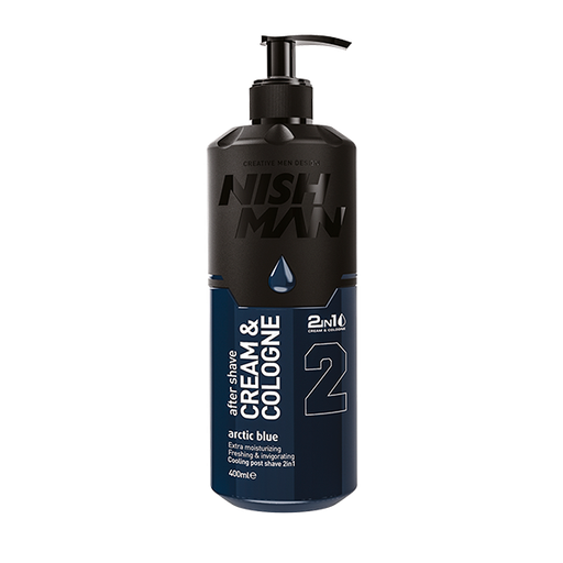 [NMN-108-02] NISHMAN AFTER SHAVE CREMA y COLONIA ARTIC BLUE 02 400 ml