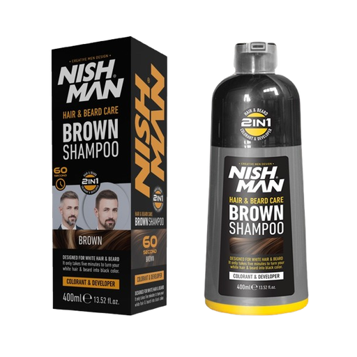 [NMN-142-BRO] NISHMAN SHAMPOO  MARRÓN PROGRESIVO SEMI-PERMANENTE 400 ml 